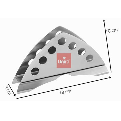 1 Pc Stainless Steel Napkin Holder - Matt Finish, Slotted Round, Kitchen & Dining