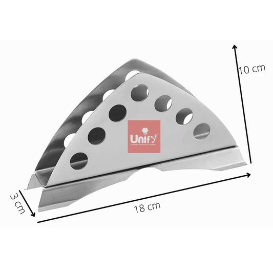 1 Pc Stainless Steel Napkin Holder - Matt Finish, Slotted Round, Kitchen & Dining