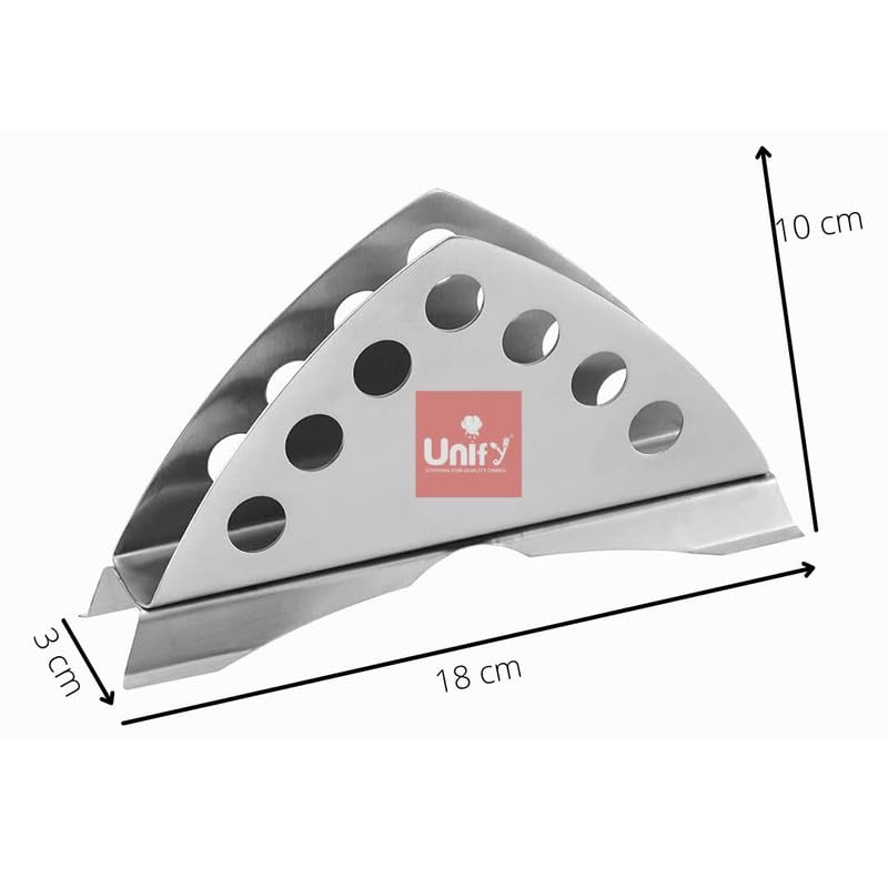 2 Pcs Stainless Steel Napkin Holders - Matt Finish, Slotted Round, Kitchen & Dining