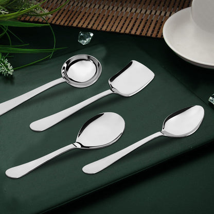 4-Piece Stainless Steel Serving Spoon Set | Heavy Gauge 1.8mm | Kitchen & Dining Use