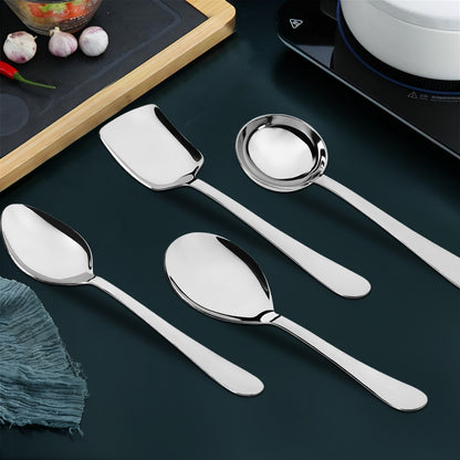 4-Piece Stainless Steel Serving Spoon Set | Heavy Gauge 1.8mm | Kitchen & Dining Use