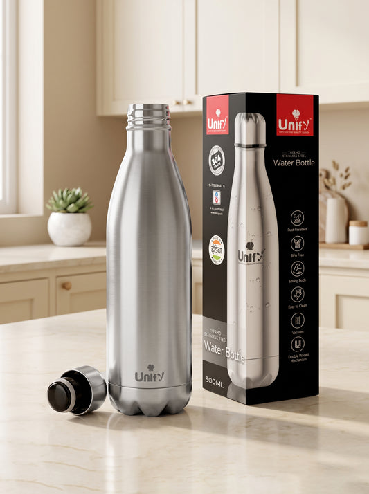 Thermosteel Hot & Cold Water Bottle 500ml | 304 SS Vacuum Flask, 24 Hrs Hot & Cold, Leak Proof