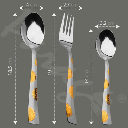 18pc Stainless Steel Golden Cutlery | Gift Box | Moonpress
