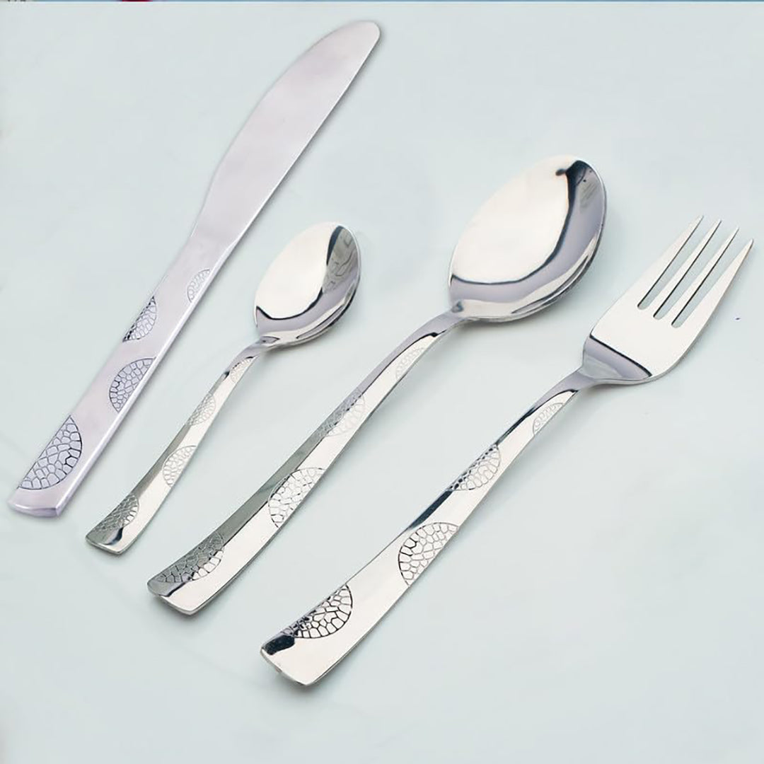24 Pieces Premium Stainless Steel Cutlery Set - Spoons, Forks & Butter Knives, Gift Box