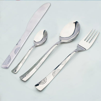 24 Pieces Premium Stainless Steel Cutlery Set - Spoons, Forks & Butter Knives, Gift Box