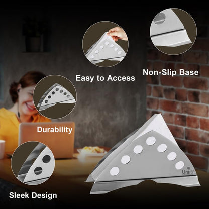 1 Pc Stainless Steel Napkin Holder - Matt Finish, Slotted Round, Kitchen & Dining