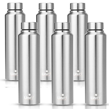 Stainless Steel Water Bottle 950ml (Set of 6, Saturn) | Leak-Proof, Rust-Free, BPA-Free 6SATURNPLAIN 1
