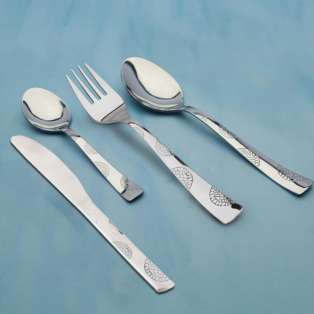24 Pieces Premium Stainless Steel Cutlery Set - Spoons, Forks & Butter Knives, Gift Box