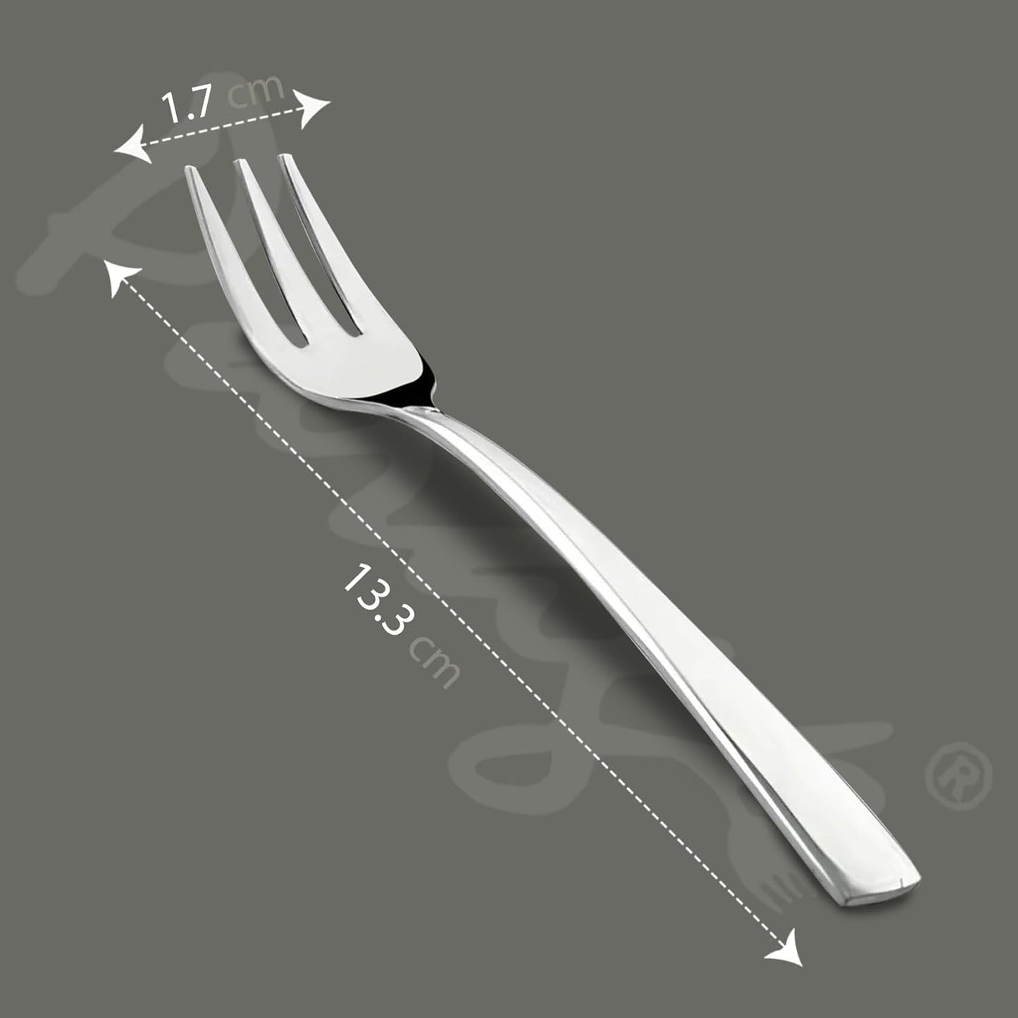 6 Pcs Stainless Steel Fruit Forks Set for Home & Kitchen - Kids Fruit Picks, 11.5 cm, Silver