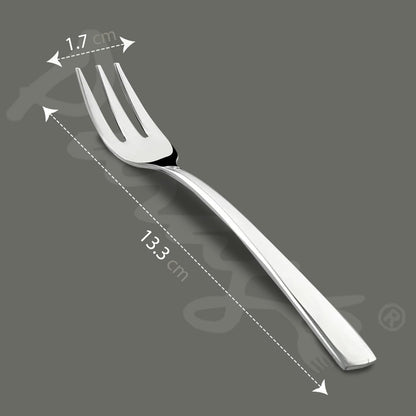12 Pcs Stainless Steel Fruit Forks Set for Home & Kitchen - Kids Snacks, Fruits & Dessert, Silver