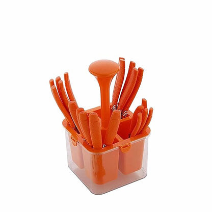 25-Piece Camry Stainless Steel Cutlery Set with Storage Box | Premium Spoons & Forks, Orange CAMRY1004PARAGO 1