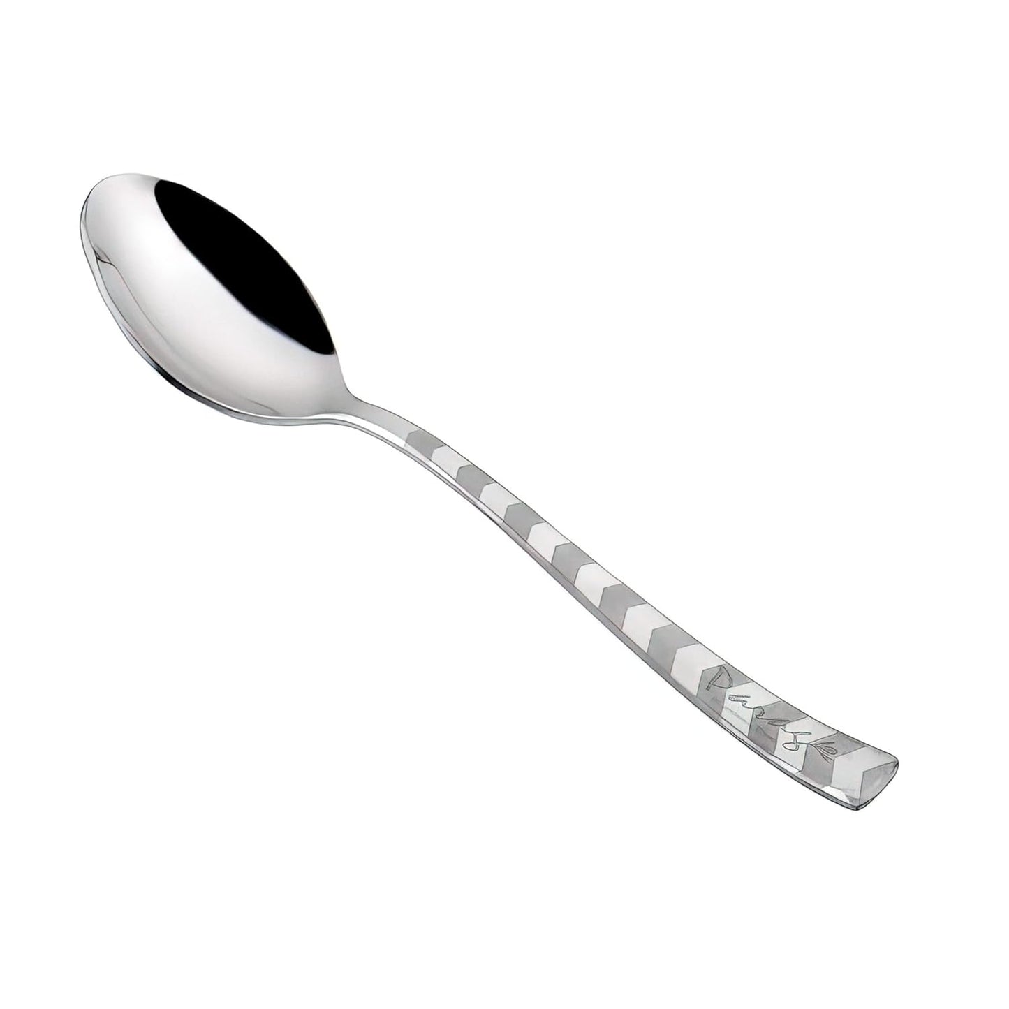 Stainless Steel Dessert Spoon Set of 6 | Premium Arrow Design Table Spoons | 18 cm, Silver 6ARROWDS 2