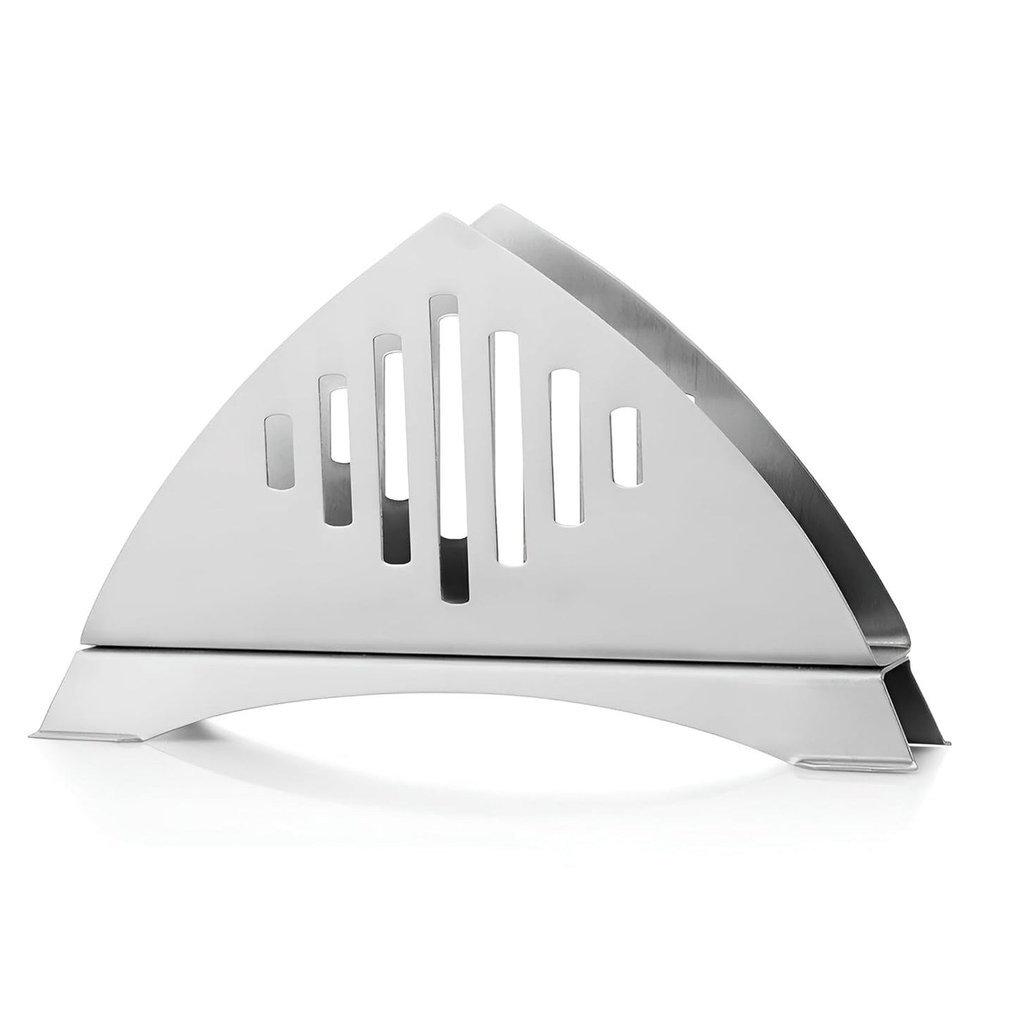 2 Pcs Stainless Steel Napkin Holders - Matt Finish, Slotted Lines, Kitchen & Dining