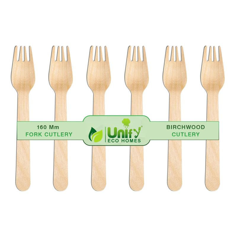 100 Pcs Disposable Wooden Forks | 160mm, Eco-Friendly, Biodegradable | Party, WeddingWDFORK1001 1
