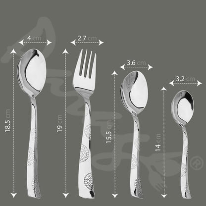 18pc Moonpress Stainless Steel Cutlery | Gift Box | Spoons Forks