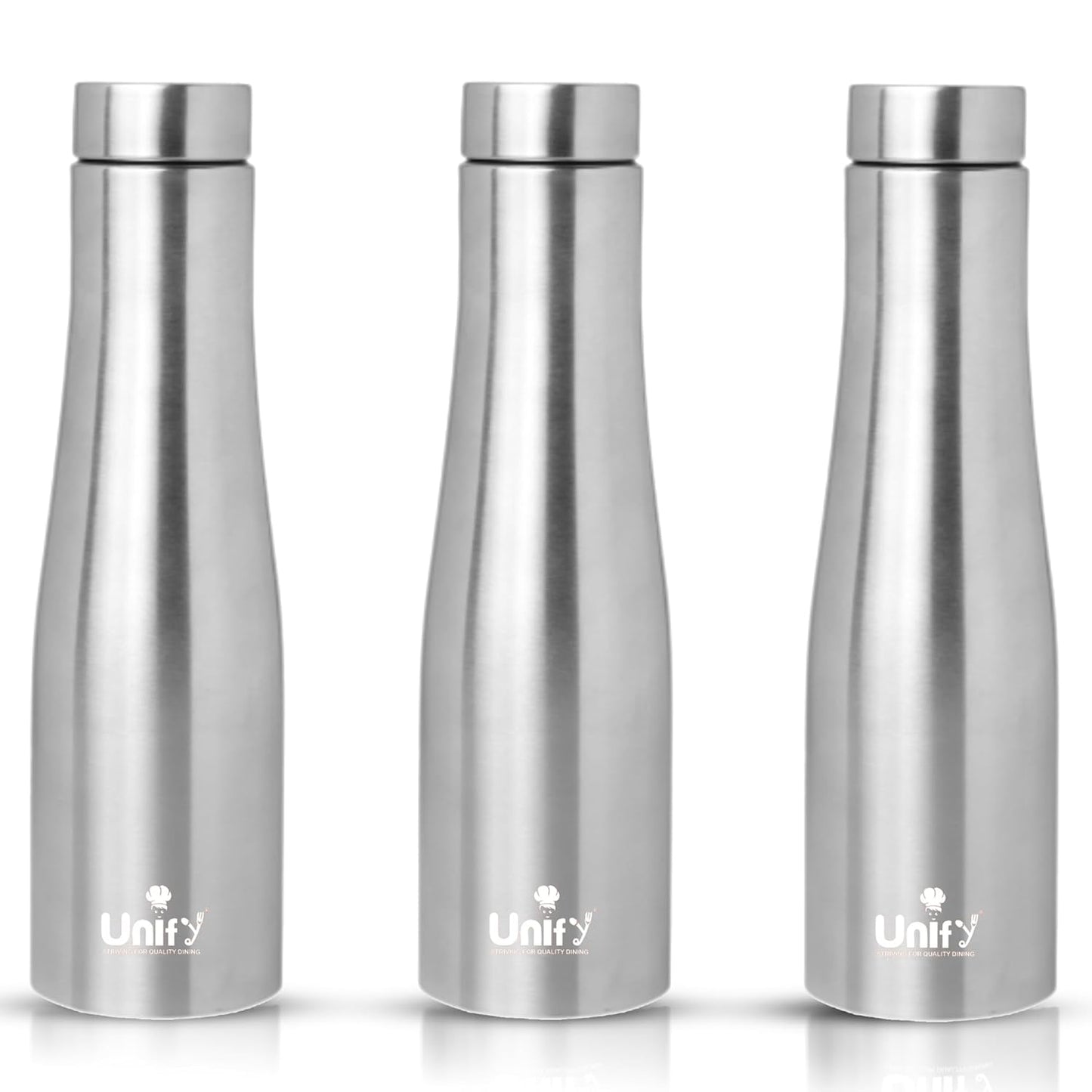 Jupiter Stainless Steel Water Bottle 950 ml (Set of 3, Silver) | Leak-Proof for Home, Gym & Travel 3JUPITER 1