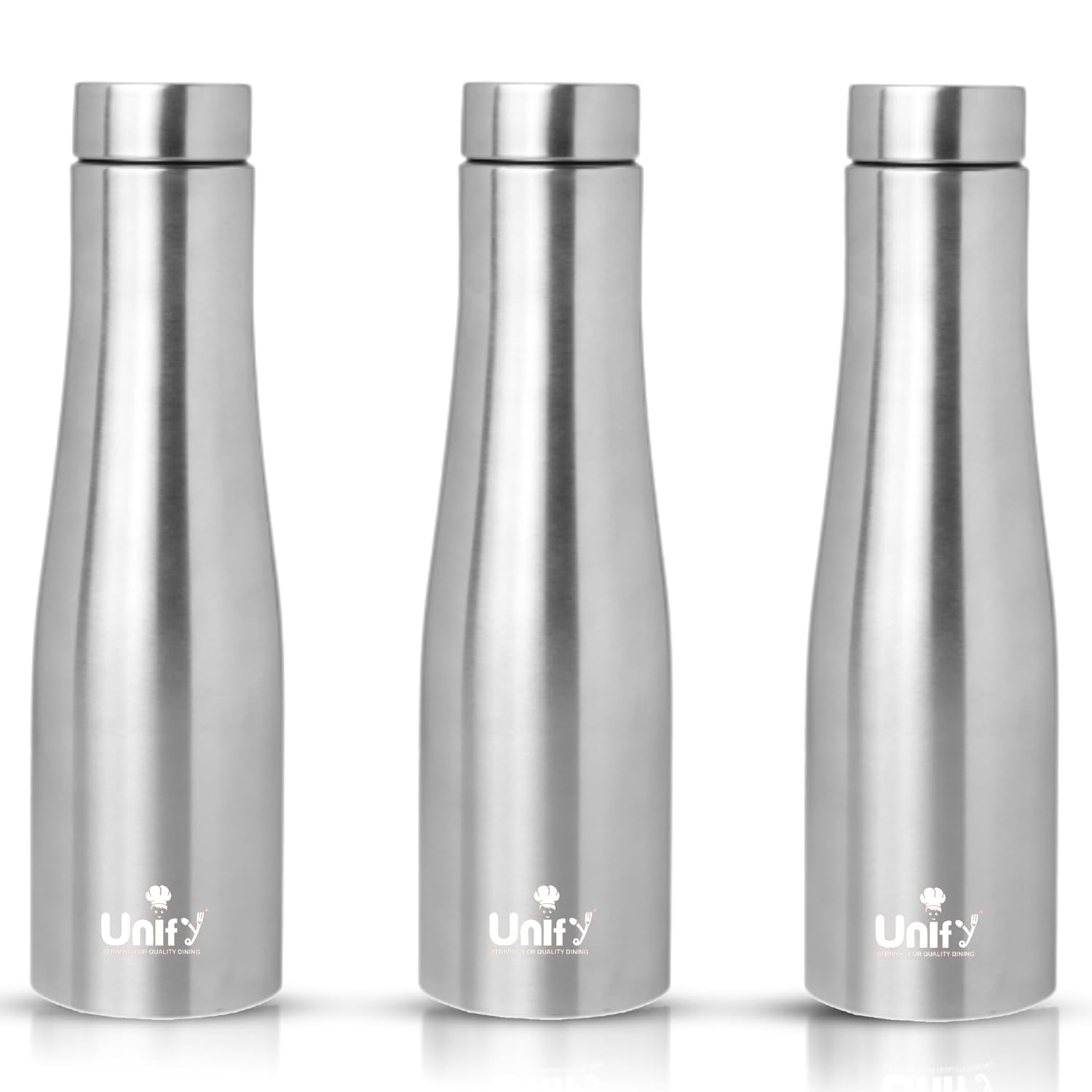 Jupiter Stainless Steel Water Bottle 950 ml (Set of 3, Silver) | Leak-Proof for Home, Gym & Travel 3JUPITER 1