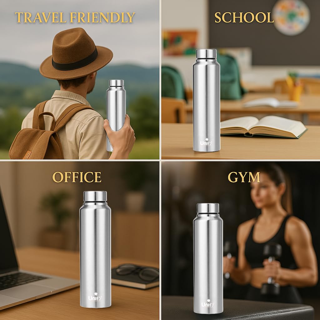 Stainless Steel Water Bottle 1L (Saturn) | Leak-Proof, Rust-Free, BPA-Free | School, Gym, Travel S-1SATURN 5