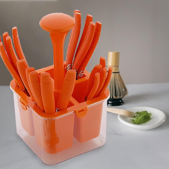 25-Piece Camry Stainless Steel Cutlery Set with Storage Box | Premium Spoons & Forks, Orange CAMRY1004PARAGO 4