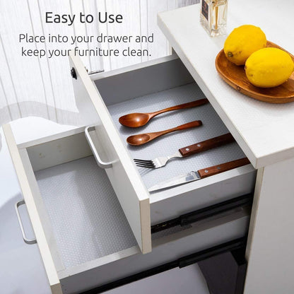 Transparent EVA Anti-Slip Shelf Liner Roll | 45cm x 3m, Multipurpose Mat for Bathroom, Kitchen, Cabinets, Drawers, Fridge & Table3TRANSMAT1 3