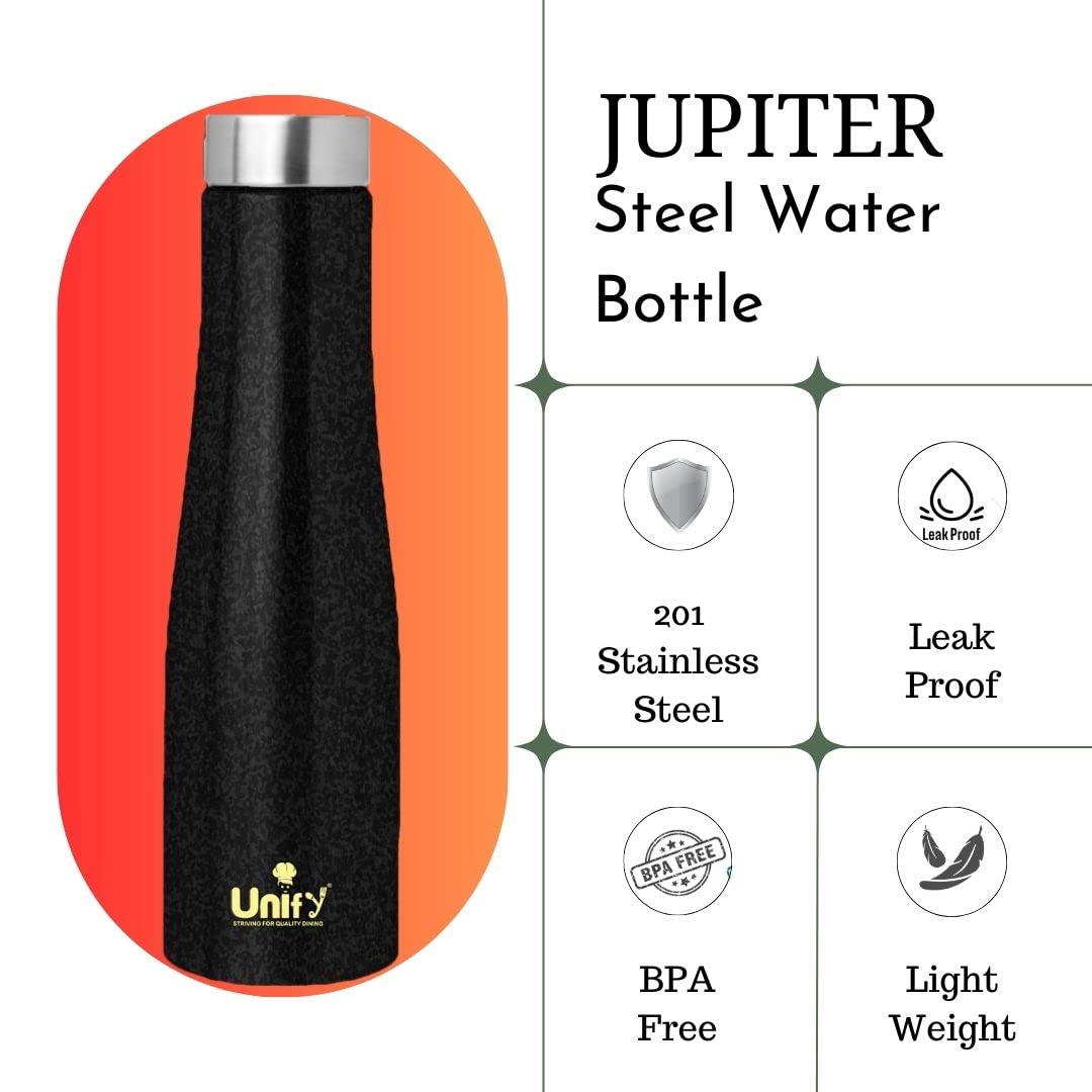 Jupiter Stainless Steel Water Bottle 1L, Black | Leak-Proof Fridge Bottle for Home, Gym & Travel 1JUPITERBLACK 5
