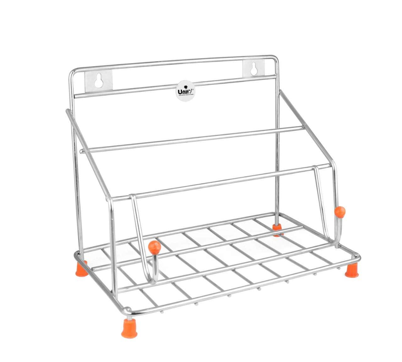Stainless Steel Chakla Belan Tawa Stand | 4-in-1 Kitchen Organizer Rack Silver CBTSPARAG 3