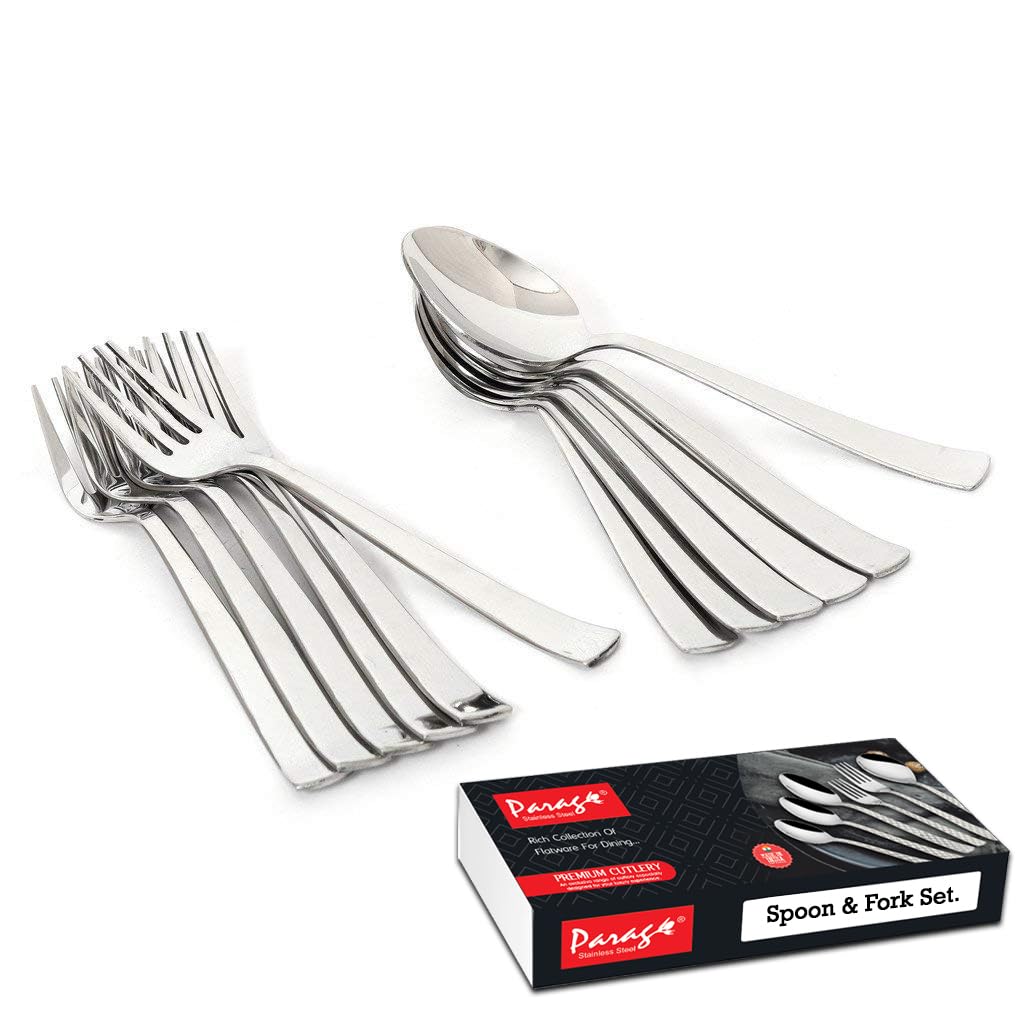 12pc Stainless Steel Spoons & Forks | Tea Coffee | Mirror PolishedBABYFORKIMP10531 1