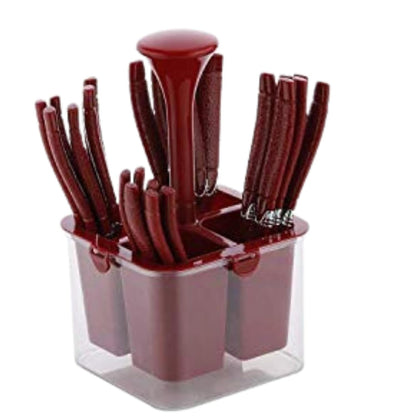 25-Piece Camry Stainless Steel Cutlery Set with Storage Box | Premium Spoons & Forks, Brown CMRY1005PARAGB 4
