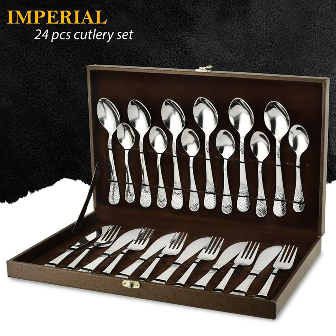 24pc Stainless Steel Cutlery | Gift Box | Imperial Knives