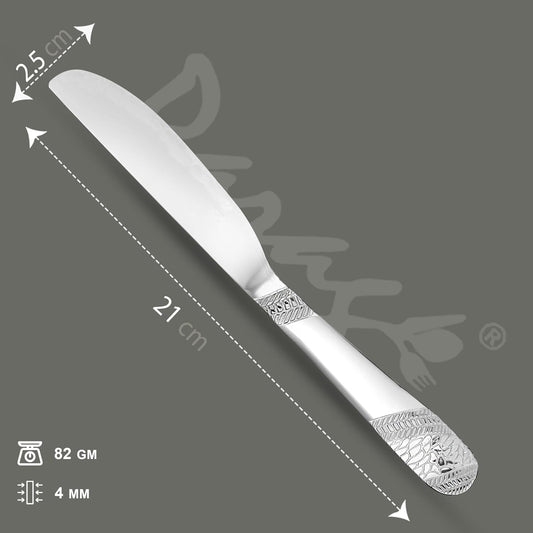 3 Pcs Stainless Steel Butter Knives - 4 mm Thick, Imperial Design, Premium Set