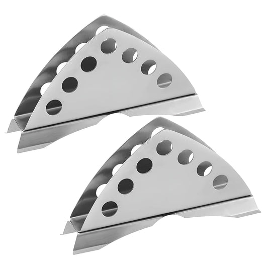 2 Pcs Stainless Steel Napkin Holders - Matt Finish, Slotted Round, Kitchen & Dining2ROUNDTNH1 1