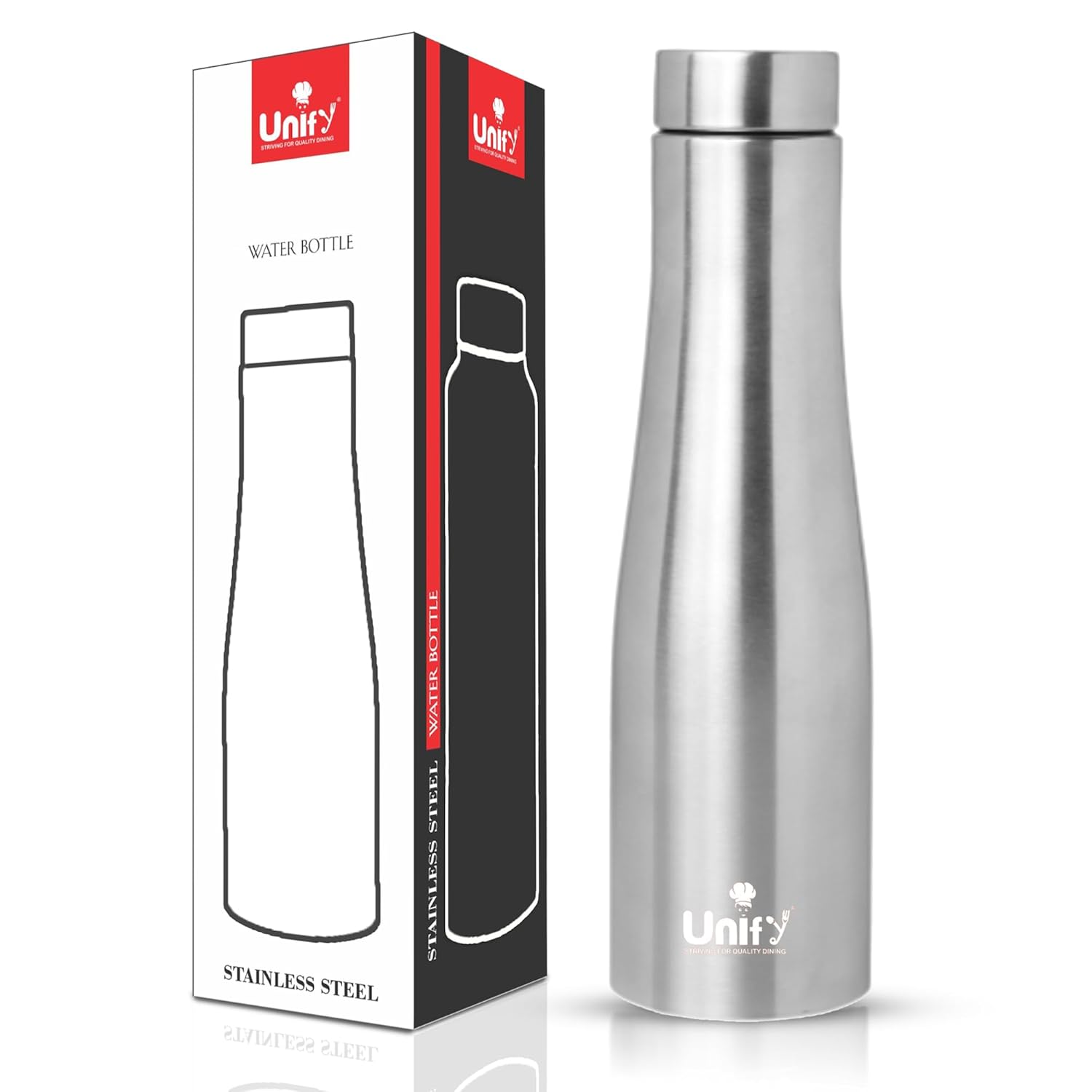 Jupiter Stainless Steel Water Bottle 950 ml, Silver | Leak-Proof Fridge Bottle for Home, Gym & Travel 1JUPITER 1