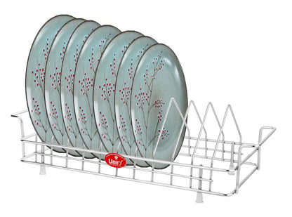 2 Pcs Stainless Steel Plate Rack Combo | 10 Section Utensil Stand for Kitchen Cabinet (Silver) 2TRIPLATESTAND10 4