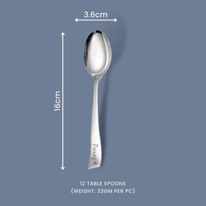 12-Piece Stainless Steel Tea & Coffee Spoon Set | Small Spoons for Home & Kitchen, Silver BABYIMP1051 3