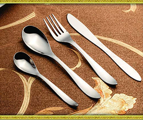 24 Pcs Premium Stainless Steel Cutlery Set for Home & Kitchen | Silver Tableware PC1207JAZZ 3