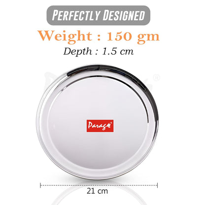 6pc Stainless Steel Raj Bhog Plate | 9in Heavy Gauge6PCRB9PL1 2