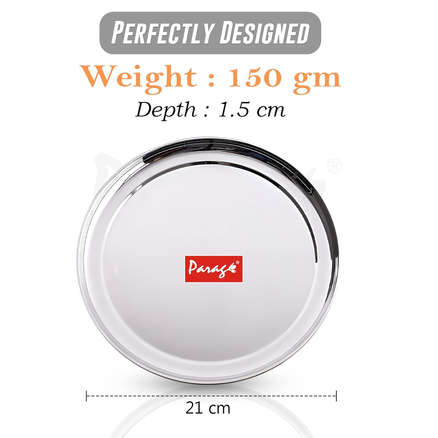 12pc Stainless Steel Raj Bhog Plate | 9in Heavy Gauge | Silver12PCRB9PL1 2