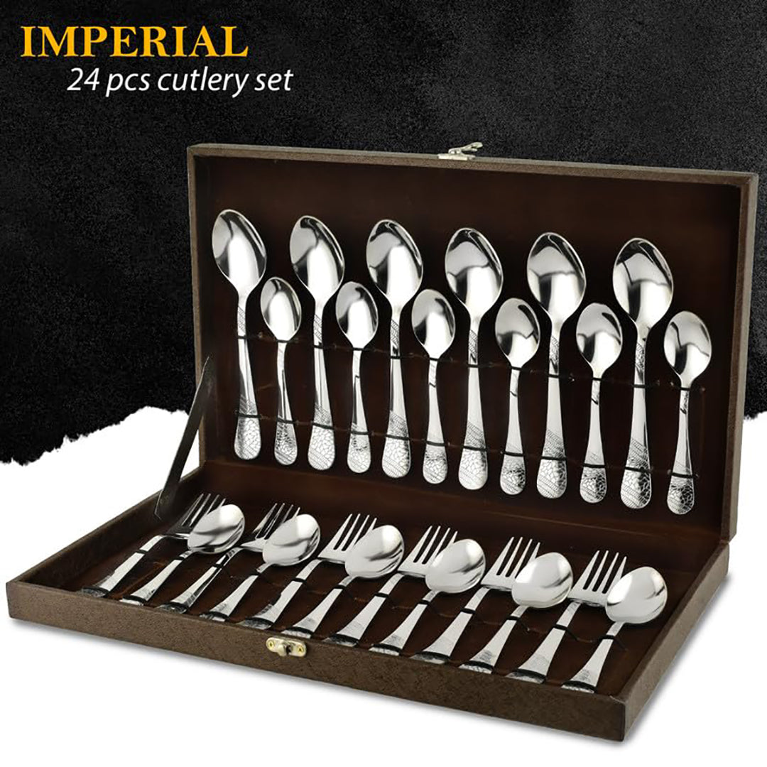 24pc Stainless Steel Cutlery | Gift Box | Imperial Spoons