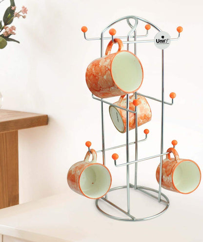 Stainless Steel Cup Stand for 12 Cups | Heavy-Duty Free Standing Holder Silver CUPSTAND2 1