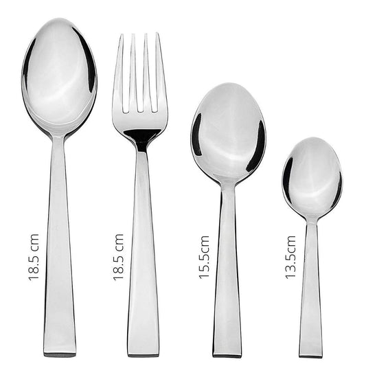 Cutlery Set | Stainless Steel | Silver | 24 pcs