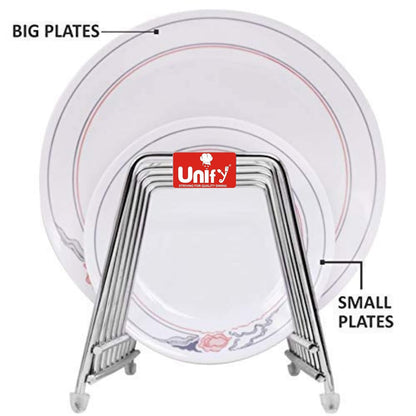 Stainless Steel Countertop Pull-Out Shelf - 6-Section Plate & Lid Holder, SilverTHALISTAND1 2