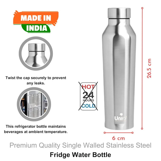 4 Pcs Venus Stainless Steel Water Bottles | 950 ml | Leak Proof, Rust-Free, BPA Free