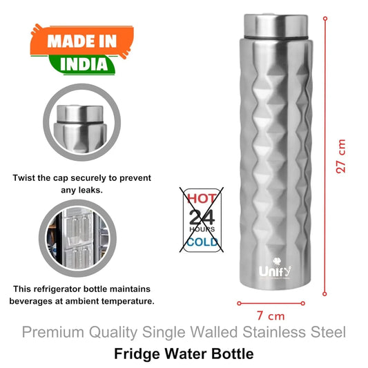 3 Pcs Mars Stainless Steel Water Bottles | 950 ml | Leak-Proof