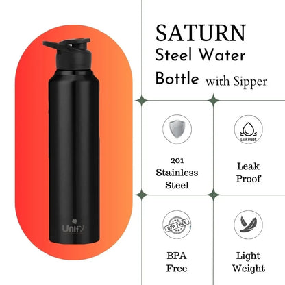 3pc Stainless Steel Sipper Bottles | 1L Saturn Black3SATURNSIPBLACK1 4