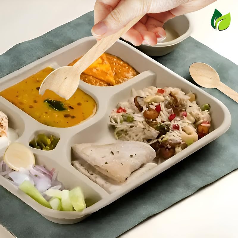 50-Pack 160mm Disposable Wooden Spoons | Eco-Friendly, Biodegradable & Compostable Cutlery - Ideal for Birthday, Wedding & PartiesWDSPOON501 4