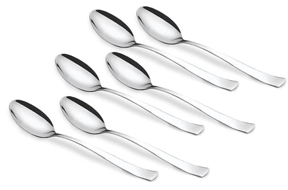 6-Piece Stainless Steel Table Spoon Set | Tea, Coffee & Dining Tableware, 18.5 cm, Silver SPOONIMP6 1