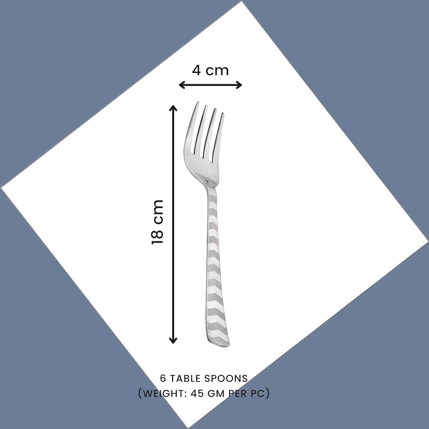6-Piece Stainless Steel Dinner Fork Set | 18cm Premium Fruit & Dining Forks, Shiny Sturdy Handle (Arrow Design) 6ARROWDF 2