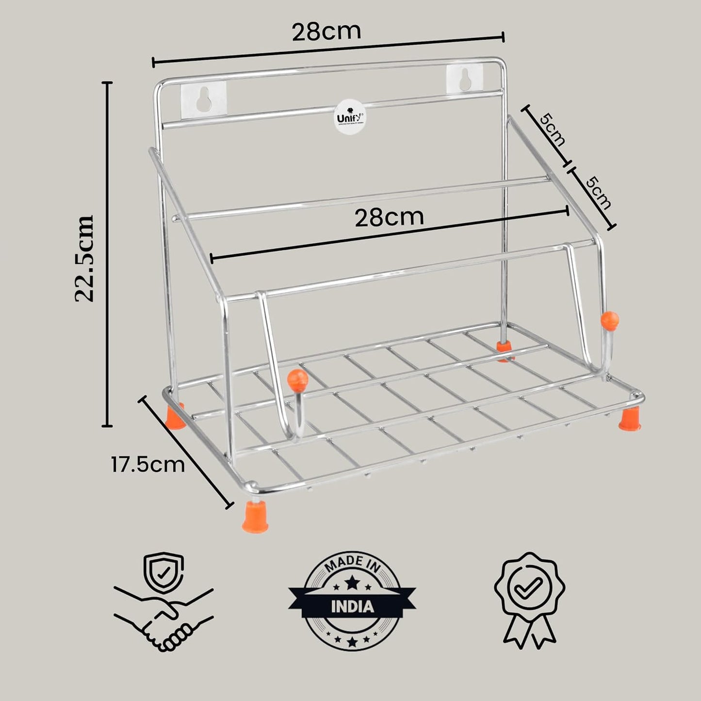 Stainless Steel Chakla Belan Tawa Stand | 4-in-1 Kitchen Organizer Rack Silver CBTSPARAG 2