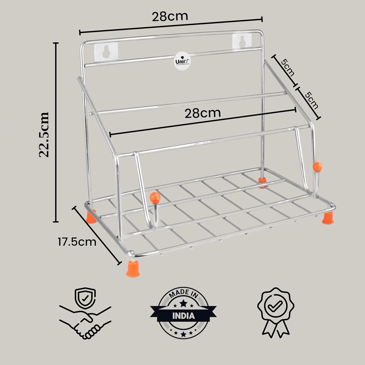 Stainless Steel Chakla Belan Tawa Stand | 4-in-1 Kitchen Organizer Rack Silver CBTSPARAG 2