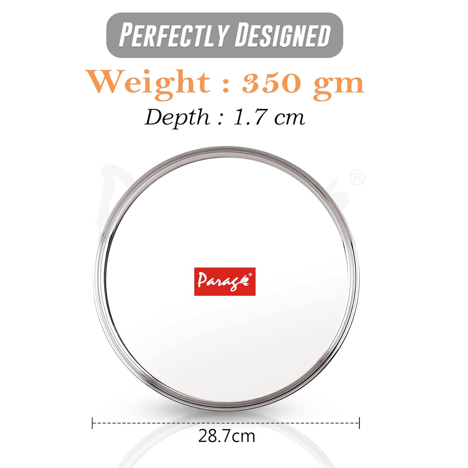 6pc Stainless Steel Raj Bhog Plate | 12in Heavy Gauge6PCRB12PL1 2